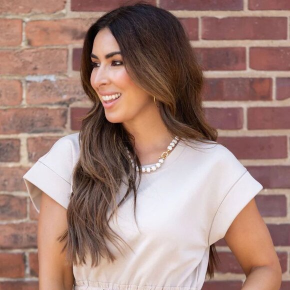 Tie Waist Tee Dress - Picture 3 of 10